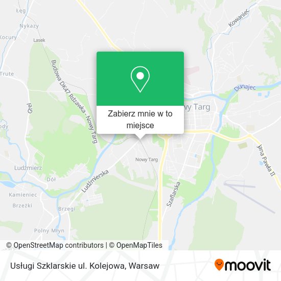 Mapa Usługi Szklarskie ul. Kolejowa