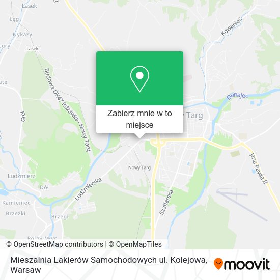 Mapa Mieszalnia Lakierów Samochodowych ul. Kolejowa