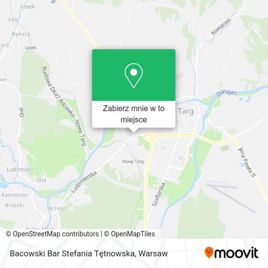 Mapa Bacowski Bar Stefania Tętnowska