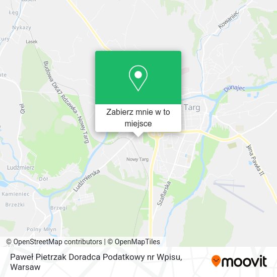 Mapa Paweł Pietrzak Doradca Podatkowy nr Wpisu