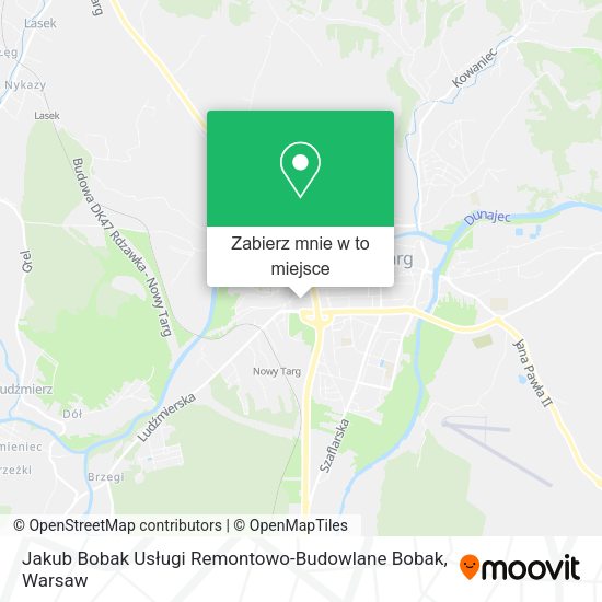 Mapa Jakub Bobak Usługi Remontowo-Budowlane Bobak