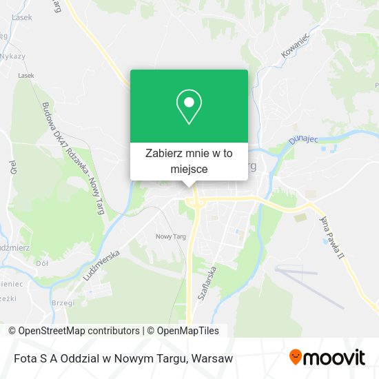 Mapa Fota S A Oddzial w Nowym Targu