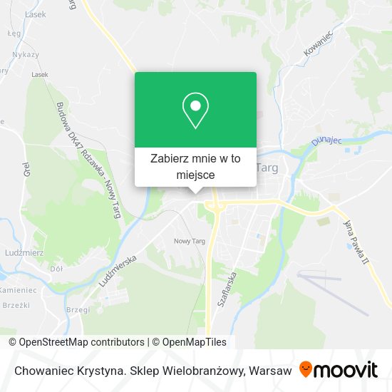 Mapa Chowaniec Krystyna. Sklep Wielobranżowy