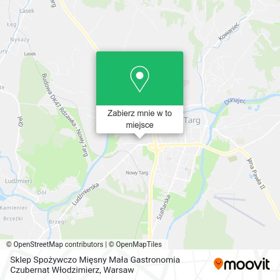 Mapa Sklep Spożywczo Mięsny Mała Gastronomia Czubernat Włodzimierz