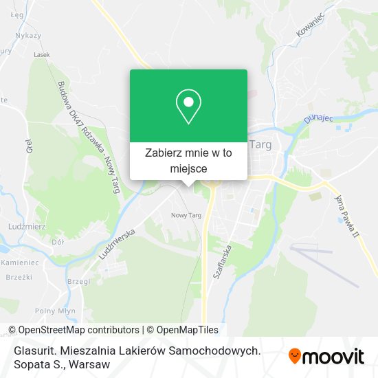 Mapa Glasurit. Mieszalnia Lakierów Samochodowych. Sopata S.