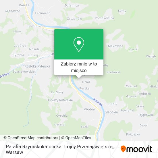 Mapa Parafia Rzymskokatolicka Trójcy Przenajświętszej