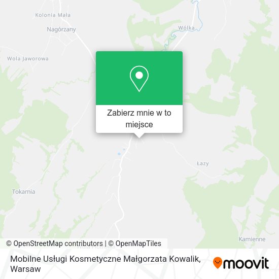 Mapa Mobilne Usługi Kosmetyczne Małgorzata Kowalik