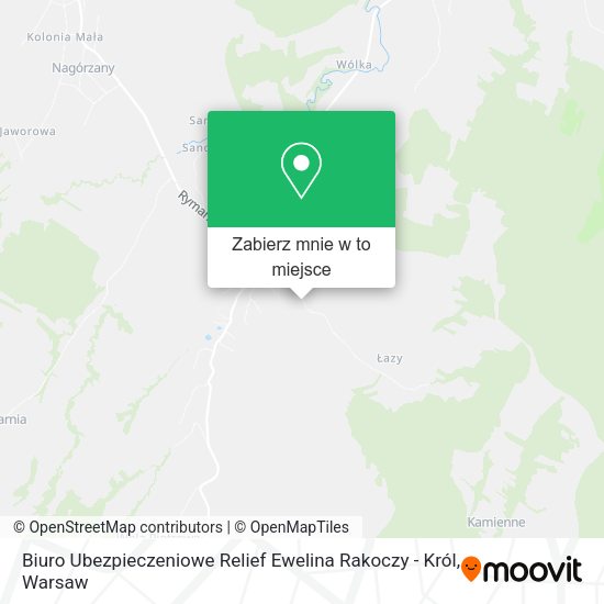 Mapa Biuro Ubezpieczeniowe Relief Ewelina Rakoczy - Król