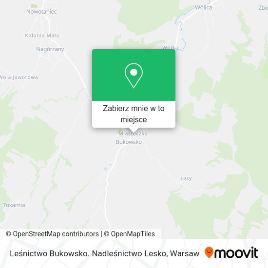 Mapa Leśnictwo Bukowsko. Nadleśnictwo Lesko