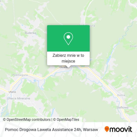 Mapa Pomoc Drogowa Laweta Assistance 24h