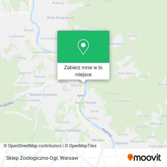 Mapa Sklep Zoologiczno-Ogr