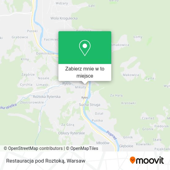 Mapa Restauracja pod Roztoką