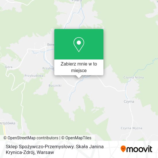 Mapa Sklep Spożywczo-Przemysłowy. Skała Janina Krynica-Zdrój