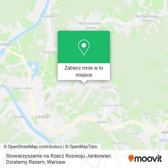 Mapa Stowarzyszenie na Rzecz Rozwoju Jankowiec Działamy Razem