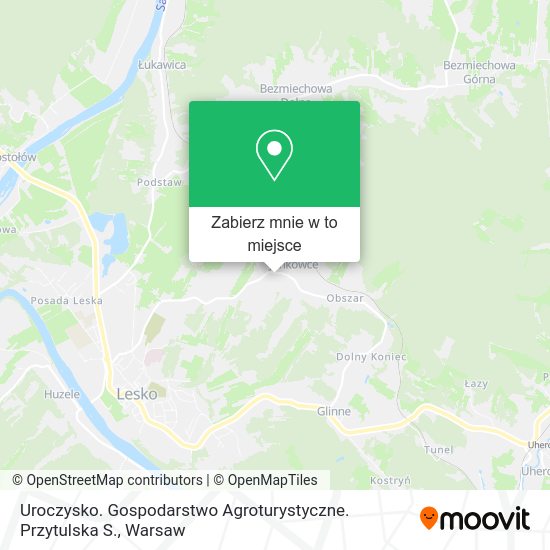 Mapa Uroczysko. Gospodarstwo Agroturystyczne. Przytulska S.