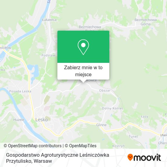 Mapa Gospodarstwo Agroturystyczne Leśniczówka Przytulisko