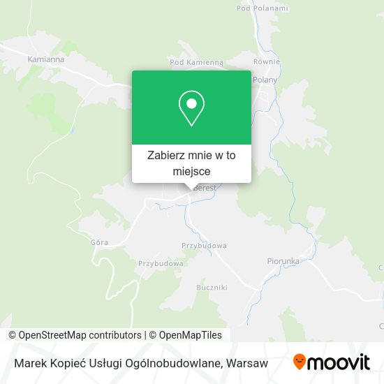 Mapa Marek Kopieć Usługi Ogólnobudowlane