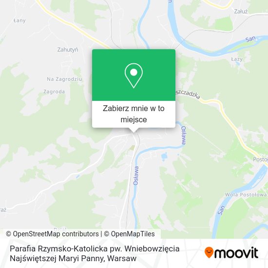 Mapa Parafia Rzymsko-Katolicka pw. Wniebowzięcia Najświętszej Maryi Panny