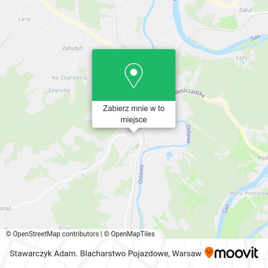 Mapa Stawarczyk Adam. Blacharstwo Pojazdowe