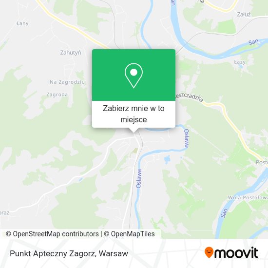 Mapa Punkt Apteczny Zagorz