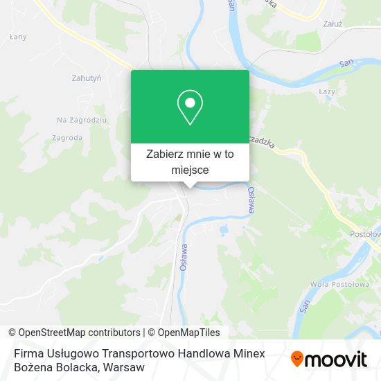 Mapa Firma Usługowo Transportowo Handlowa Minex Bożena Bolacka