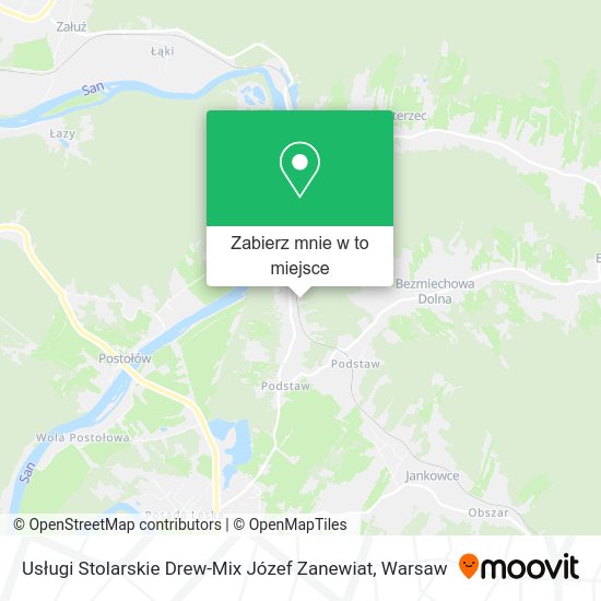 Mapa Usługi Stolarskie Drew-Mix Józef Zanewiat