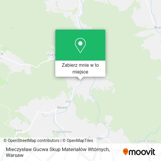 Mapa Mieczysław Gucwa Skup Materiałów Wtórnych