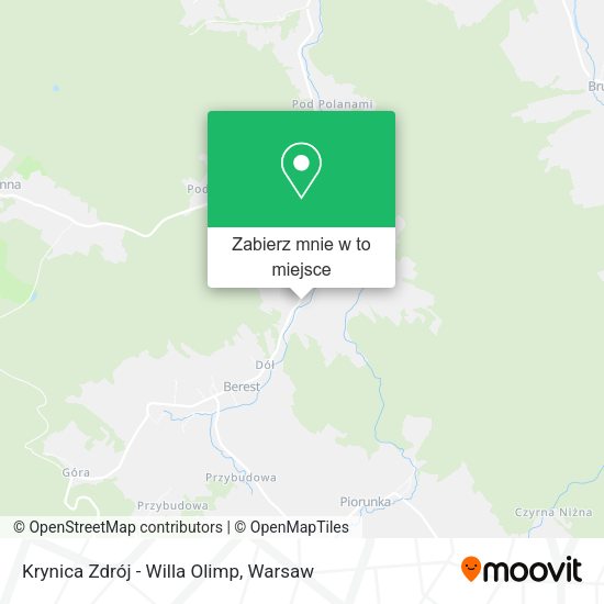 Mapa Krynica Zdrój - Willa Olimp