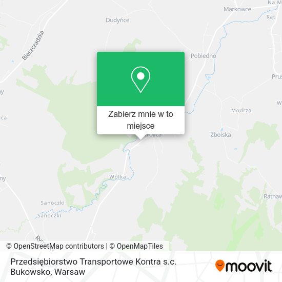 Mapa Przedsiębiorstwo Transportowe Kontra s.c. Bukowsko