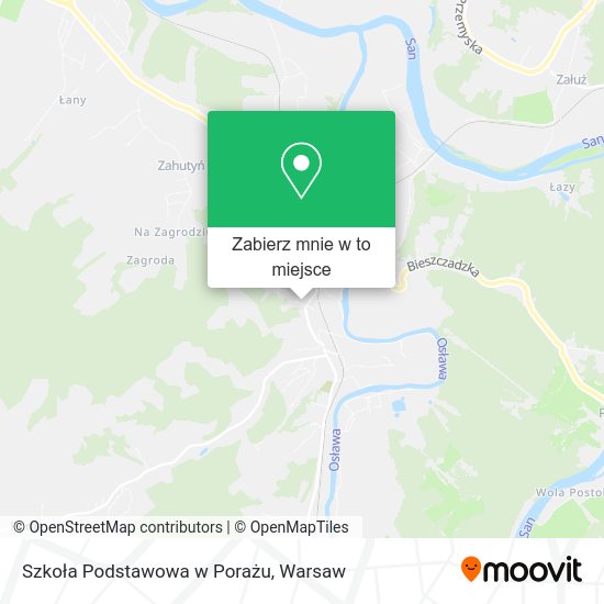 Mapa Szkoła Podstawowa w Porażu