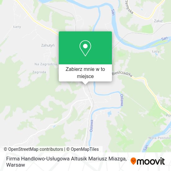 Mapa Firma Handlowo-Usługowa Altusik Mariusz Miazga