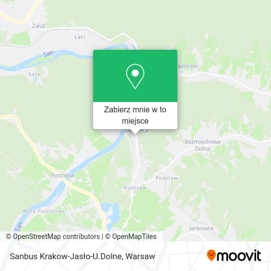 Mapa Sanbus Krakow-Jasło-U.Dolne