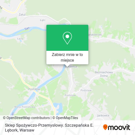 Mapa Sklep Spożywczo-Przemysłowy. Szczepańska E. Lębork