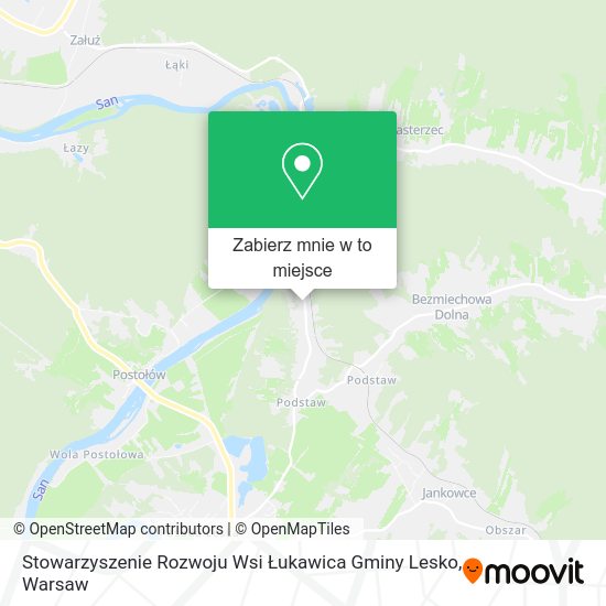 Mapa Stowarzyszenie Rozwoju Wsi Łukawica Gminy Lesko