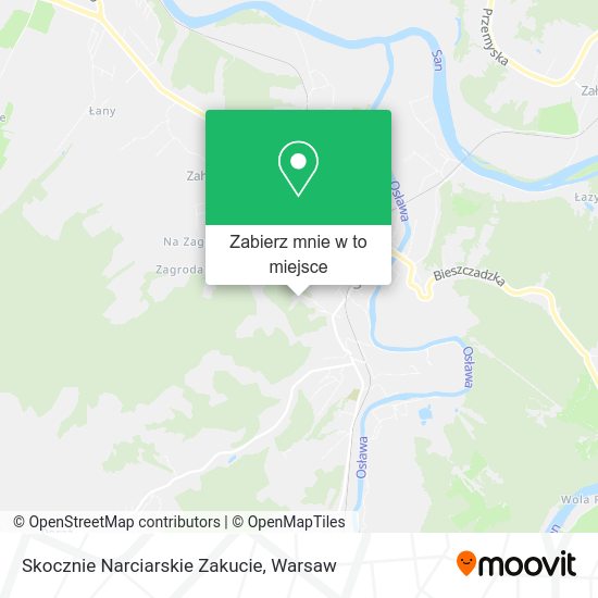 Mapa Skocznie Narciarskie Zakucie