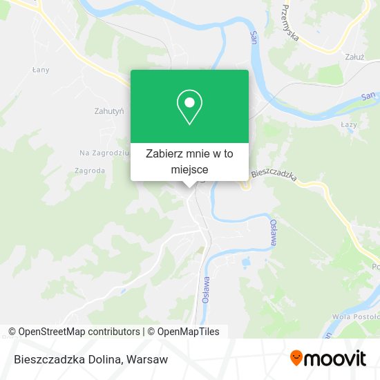 Mapa Bieszczadzka Dolina