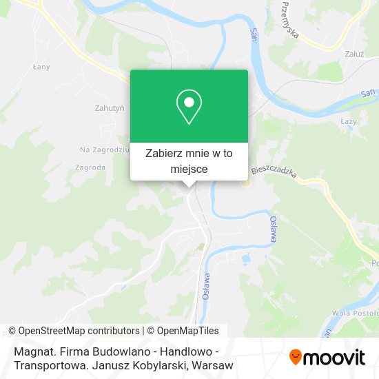 Mapa Magnat. Firma Budowlano - Handlowo - Transportowa. Janusz Kobylarski