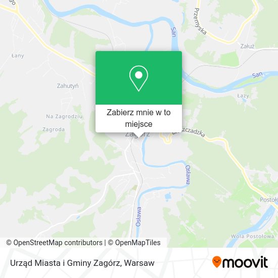 Mapa Urząd Miasta i Gminy Zagórz