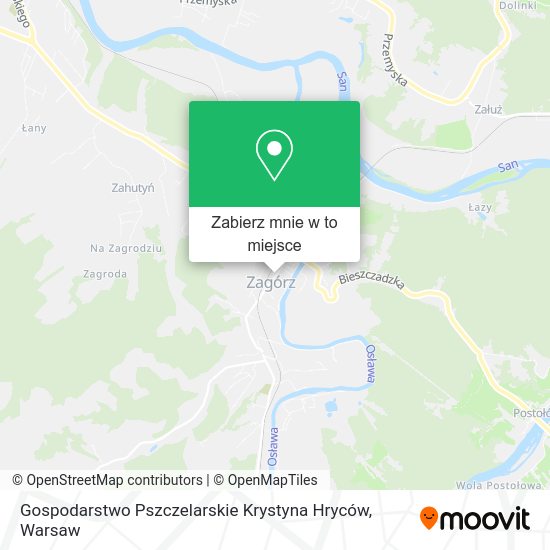 Mapa Gospodarstwo Pszczelarskie Krystyna Hryców