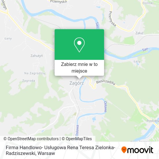 Mapa Firma Handlowo- Usługowa Rena Teresa Zielonka-Radziszewski