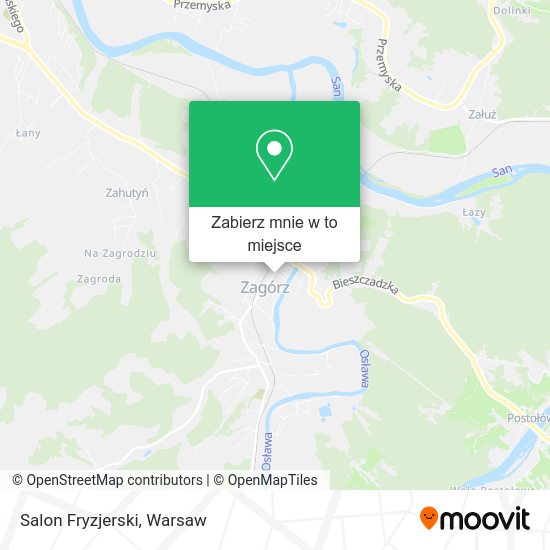 Mapa Salon Fryzjerski