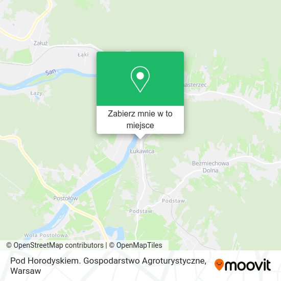 Mapa Pod Horodyskiem. Gospodarstwo Agroturystyczne