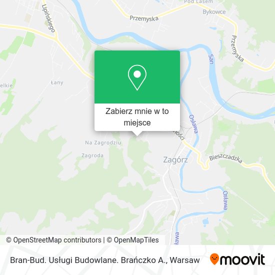 Mapa Bran-Bud. Usługi Budowlane. Brańczko A.