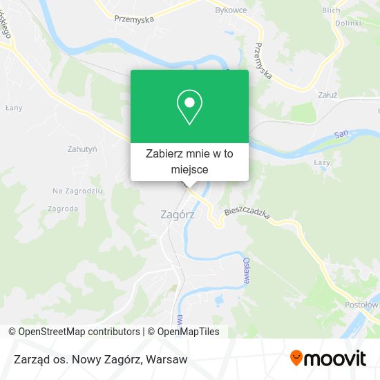 Mapa Zarząd os. Nowy Zagórz