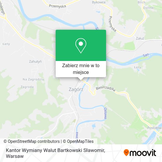 Mapa Kantor Wymiany Walut Bartkowski Sławomir