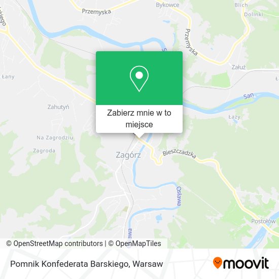 Mapa Pomnik Konfederata Barskiego