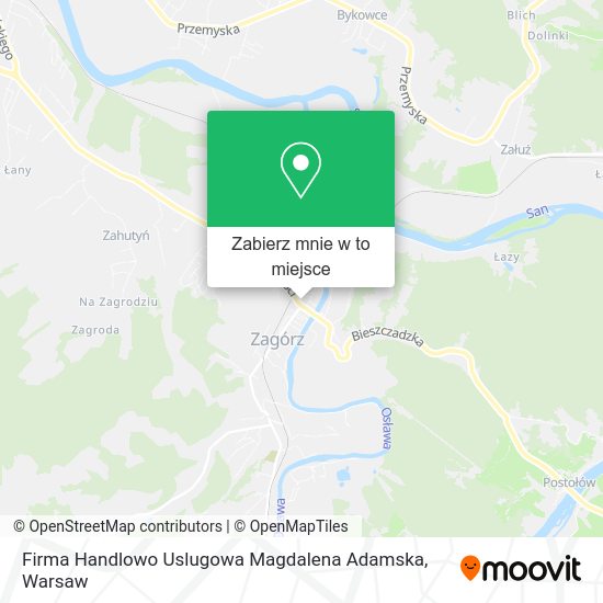 Mapa Firma Handlowo Uslugowa Magdalena Adamska