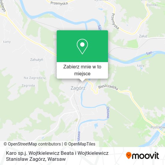 Mapa Karo sp.j. Wojtkielewicz Beata i Wojtkielewicz Stanisław Zagórz