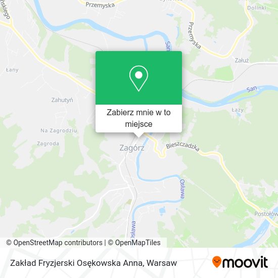 Mapa Zakład Fryzjerski Osękowska Anna