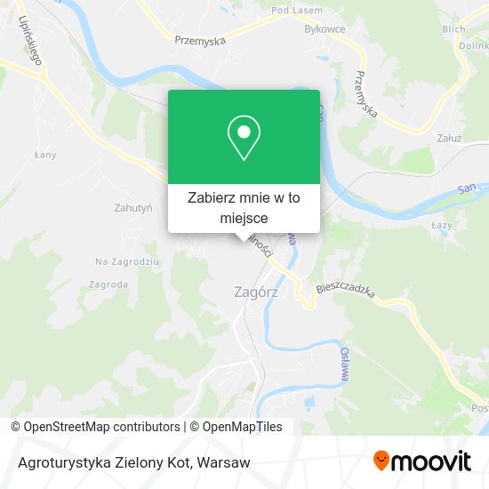 Mapa Agroturystyka Zielony Kot